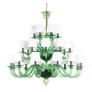 WM2722 21st CENTURY ARTISTIC CHANDELIER GREEN MURANO