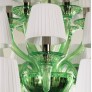 WM2722 21st CENTURY ARTISTIC CHANDELIER GREEN MURANO
