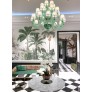 WM2722 21st CENTURY ARTISTIC CHANDELIER GREEN MURANO