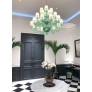 WM2722 21st CENTURY ARTISTIC CHANDELIER GREEN MURANO