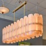 PS1191 PINK MURANO CHANDELIER