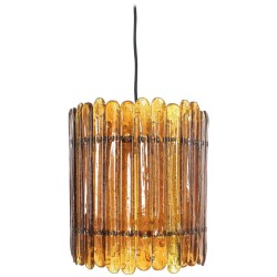 IQ8329 ROUND AMBER GLASS CHANDELIER