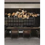 PS1546 BRASS LEAF CHANDELIER