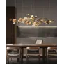PS1546 BRASS LEAF CHANDELIER
