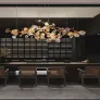 PS1546 BRASS LEAF CHANDELIER