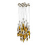 PS1828 GLASS FALL 14 LEAVES CHANDELIER