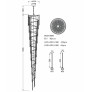 PS2075 ORTA SPIRAL GLASS CHANDELIER