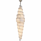 PS2077 Luminous Serenity Alabaster Stairwell Chandelier