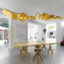 PS2157 GOLD RIBBON CHANDELIER