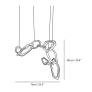 PS2159 CLOUD RINGS SERIES CHANDELIER