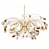 PS2160 AGATE AND BRASS CHANDELIER