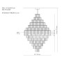 PS2170 MURANO TRIHEDRONS CHANDELIER
