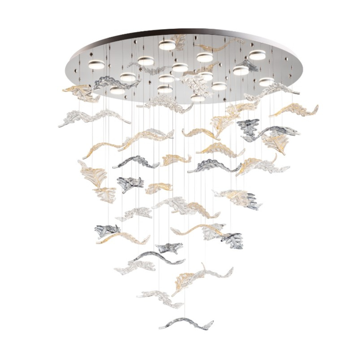 PS2172 LEAF MURANO GLASS CHANDELIER PS2172 LEAF MURANO GLASS CHANDELIER