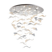 PS2172 LEAF MURANO GLASS CHANDELIER