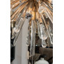 PS2233 GLASS TEARDROP OVAL SPUTNIK CHANDELIER