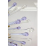 PS2234 CUSTOM AMETHYST AND CLEAR TEARDROP SPUTNIK CHANDELIER