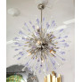PS2234 CUSTOM AMETHYST AND CLEAR TEARDROP SPUTNIK CHANDELIER