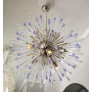 PS2234 CUSTOM AMETHYST AND CLEAR TEARDROP SPUTNIK CHANDELIER