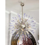 PS2234 CUSTOM AMETHYST AND CLEAR TEARDROP SPUTNIK CHANDELIER