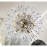 PS2234 CUSTOM AMETHYST AND CLEAR TEARDROP SPUTNIK CHANDELIER