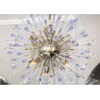 PS2234 CUSTOM AMETHYST AND CLEAR TEARDROP SPUTNIK CHANDELIER