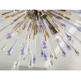 PS2234 CUSTOM AMETHYST AND CLEAR TEARDROP SPUTNIK CHANDELIER