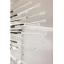 PS2235 CUSTOM TEARDROP AND GLASS ROD SPUTNIK CHANDELIER