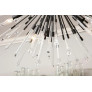 PS2235 CUSTOM TEARDROP AND GLASS ROD SPUTNIK CHANDELIER