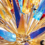 PS2350 CONTEMPORARY CHANDELIER STARBURST MULTICOLOR
