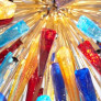 PS2350 CONTEMPORARY CHANDELIER STARBURST MULTICOLOR