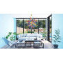 PS2350 CONTEMPORARY CHANDELIER STARBURST MULTICOLOR