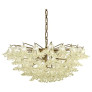 PS2388 ITALIAN MID CENTURY CHANDELIER WITH GLASS BLOSSOMS