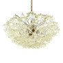 PS2388 ITALIAN MID CENTURY CHANDELIER WITH GLASS BLOSSOMS