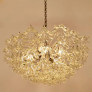 PS2388 ITALIAN MID CENTURY CHANDELIER WITH GLASS BLOSSOMS