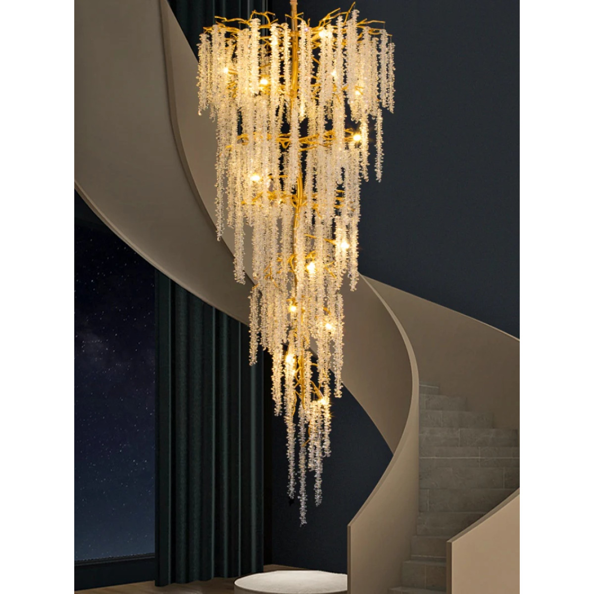 PS2409 LUSTER TREE BRANCHES CRYSTAL CHANDELIER PS2409 LUSTER TREE BRANCHES CRYSTAL CHANDELIER