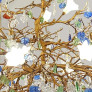 PS2490 COLORED GLAZE FLOWER CRYSTAL CHANDELIER