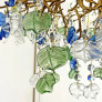 PS2490 COLORED GLAZE FLOWER CRYSTAL CHANDELIER