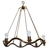 PS2492 VINTAGE CIRCULAR BRASS CHANDELIER