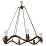PS2492 VINTAGE CIRCULAR BRASS CHANDELIER