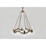 PS2492 VINTAGE CIRCULAR BRASS CHANDELIER