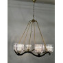 PS2494 LARGE BRASS WAVE-RING CHANDELIER