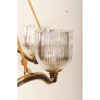 PS2494 LARGE BRASS WAVE-RING CHANDELIER