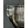 PS2494 LARGE BRASS WAVE-RING CHANDELIER
