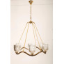 PS2494 LARGE BRASS WAVE-RING CHANDELIER