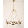 PS2494 LARGE BRASS WAVE-RING CHANDELIER