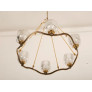 PS2494 LARGE BRASS WAVE-RING CHANDELIER