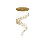PS2582 SQUARE GLASS SPIRAL LONG PENDANT CHANDELIER