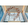 PS2582 SQUARE GLASS SPIRAL LONG PENDANT CHANDELIER