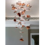 PS2582 SQUARE GLASS SPIRAL LONG PENDANT CHANDELIER