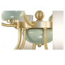 PS2586 12-LIGHTS PORCELAIN AND BRONZE CHANDELIER
